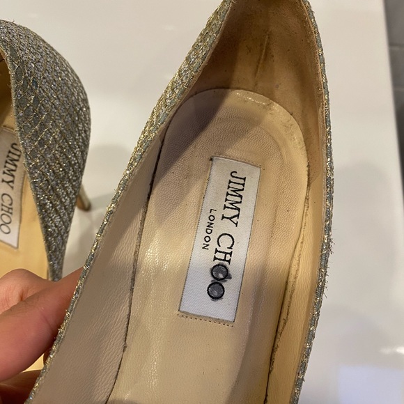 Jimmy choo authentic gold/silver pumps/ heels size 37 1/2 - Picture 9 of 9